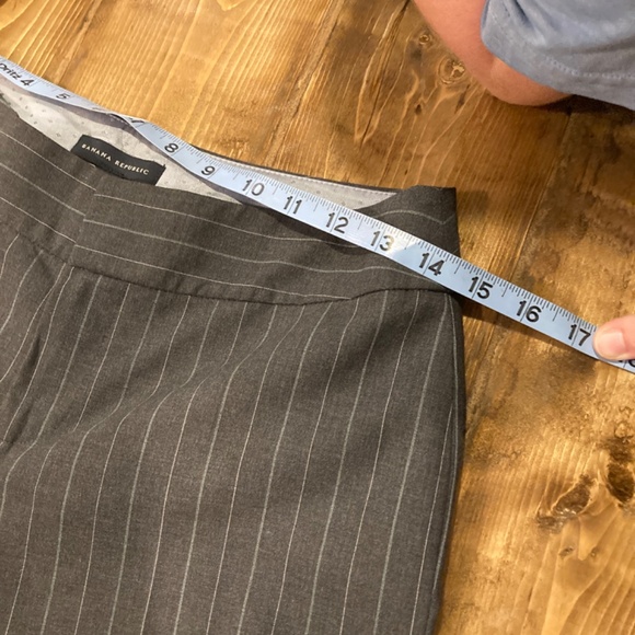 SOLD - Banana Republic Gray and White Dress Pants Stretch 0 NWT - Picture 4 of 5